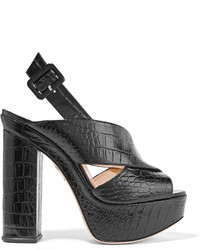 Sandales en cuir noires Charlotte Olympia