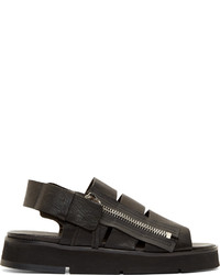 Sandales en cuir noires Cinzia Araia