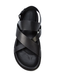 Sandales en cuir noires Paul Andrew