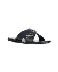 Sandales en cuir noires Billionaire