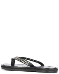 Sandales en cuir noires DSQUARED2