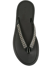 Sandales en cuir noires DSQUARED2