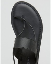 Sandales en cuir noires Asos