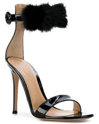 Sandales en cuir noires Gianvito Rossi