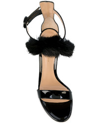 Sandales en cuir noires Gianvito Rossi