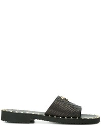 Sandales en cuir noires Giuseppe Zanotti Design
