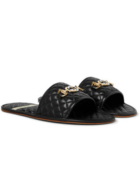 Sandales en cuir noires Gucci