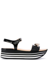 Sandales en cuir noires Hogan