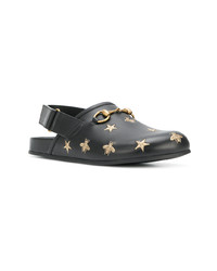 Sandales en cuir noires Gucci