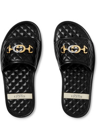 Sandales en cuir noires Gucci
