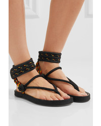 Sandales en cuir noires Etoile Isabel Marant