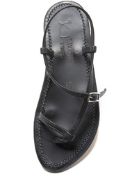Sandales en cuir noires K. Jacques