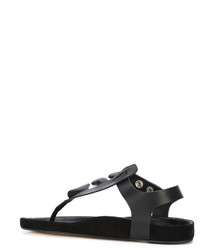 Sandales en cuir noires Isabel Marant