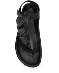 Sandales en cuir noires Isabel Marant