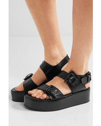 Sandales en cuir noires Ann Demeulemeester