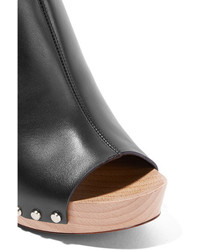 Sandales en cuir noires Proenza Schouler