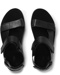 Sandales en cuir noires A.P.C.