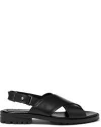 Sandales en cuir noires Balenciaga