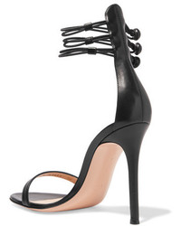 Sandales en cuir noires Gianvito Rossi