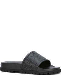 Sandales en cuir noires Gucci