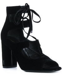 Sandales en cuir noires Saint Laurent