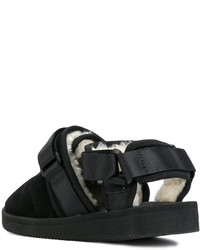 Sandales en cuir noires Suicoke