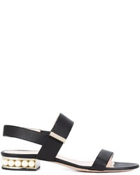 Sandales en cuir noires Nicholas Kirkwood