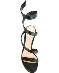 Sandales en cuir noires Gianvito Rossi