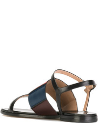 Sandales en cuir noires Paul Smith