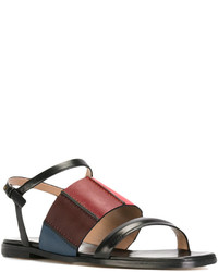 Sandales en cuir noires Paul Smith