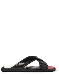 Sandales en cuir noires Alexander McQueen