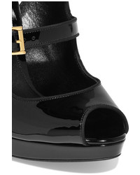 Sandales en cuir noires Alexander McQueen