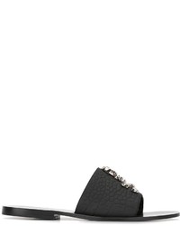 Sandales en cuir noires Philipp Plein