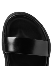 Sandales en cuir noires Christopher Kane