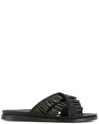 Sandales en cuir noires Simone Rocha