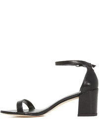 Sandales en cuir noires Stuart Weitzman