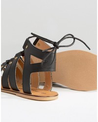 Sandales en cuir noires London Rebel