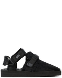 Sandales en cuir noires Suicoke