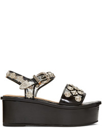 Sandales en cuir noires Toga Pulla