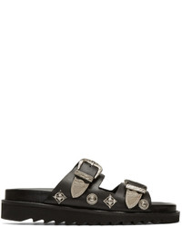 Sandales en cuir noires Toga Pulla