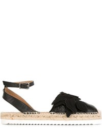 Sandales en cuir noires Twin-Set
