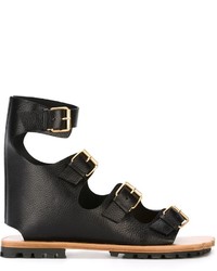 Sandales en cuir noires Vivienne Westwood
