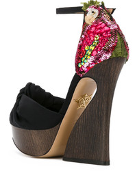 Sandales en cuir noires Charlotte Olympia