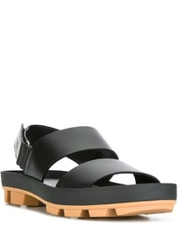 Sandales en cuir noires Gucci