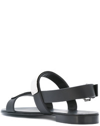 Sandales en cuir noires Giuseppe Zanotti Design