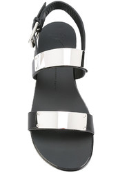 Sandales en cuir noires Giuseppe Zanotti Design