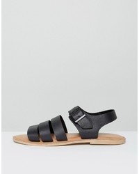 Sandales en cuir noires Zign Shoes