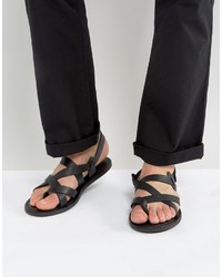 Sandales en cuir noires Zign Shoes