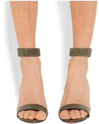 Sandales en cuir olive Givenchy