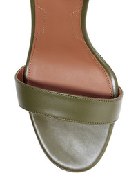 Sandales en cuir olive Givenchy